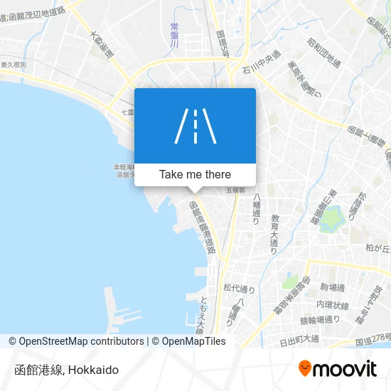 Hakodate Port Line map