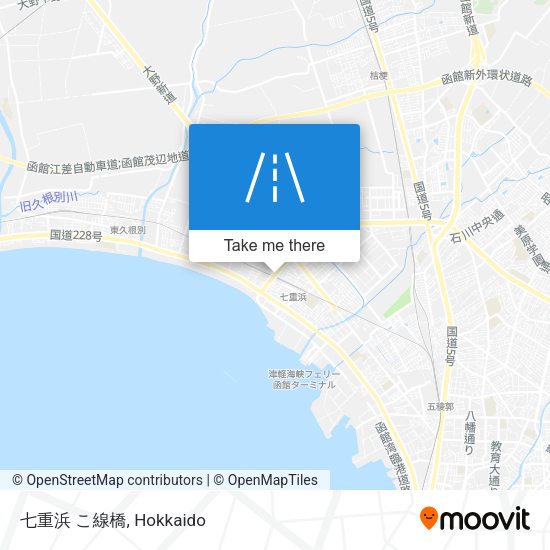 七重浜 こ線橋 map