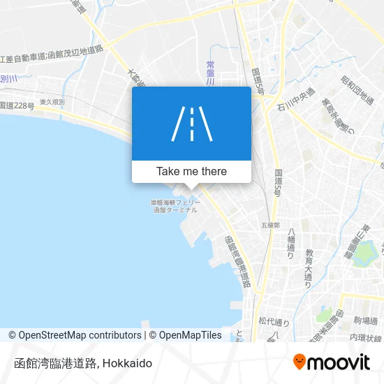 Hakodate Bay Port Road map