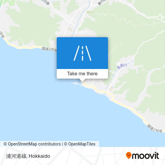 浦河港線 map