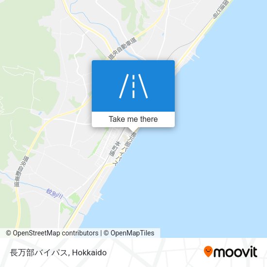 長万部バイパス map