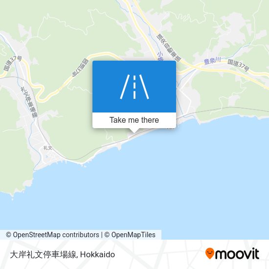 大岸礼文停車場線 map