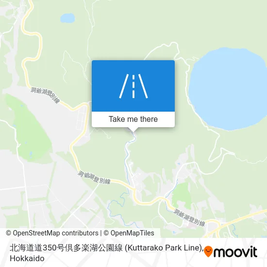 Hokkaido Road 350 Kutarako Park Line map