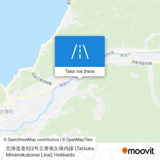 北海道道922号立香南久保内線 (Tatsuka Minamikubonai Line) map