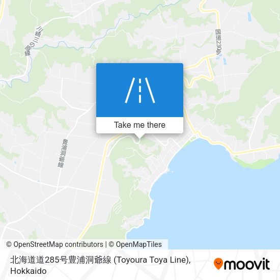 北海道道285号豊浦洞爺線 (Toyoura Toya Line) map