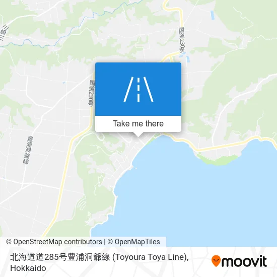 北海道道285号豊浦洞爺線 (Toyoura Toya Line) map