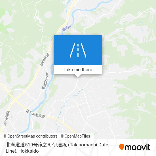 北海道道519号滝之町伊達線 (Takinomachi Date Line) map