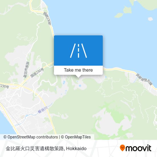 金比羅火口災害遺構散策路 map