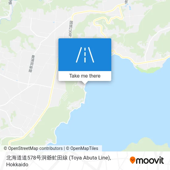 北海道道578号洞爺虻田線 (Toya Abuta Line) map