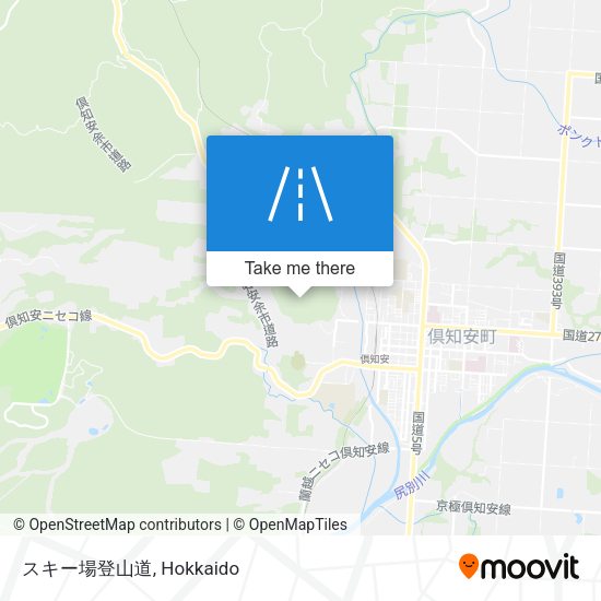 スキー場登山道 map