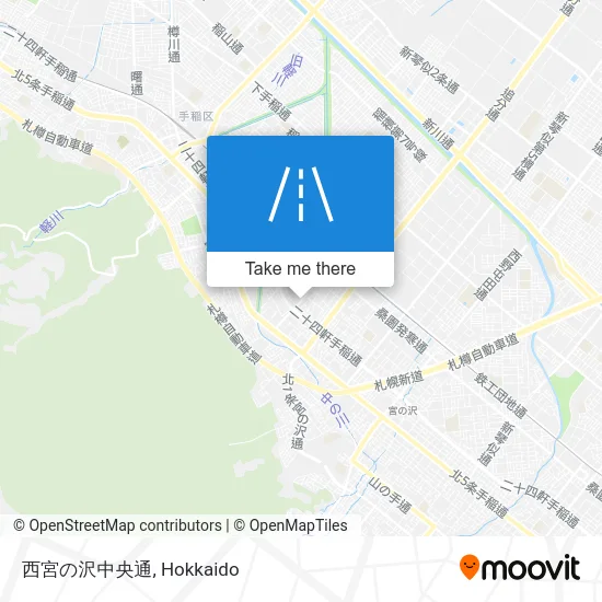 Nishinomiya Sawa Central Street map