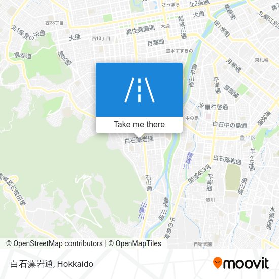 白石藻岩通 map