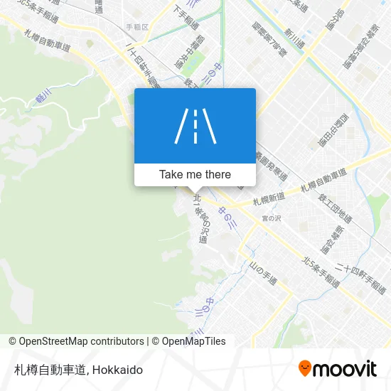 Sapporo-Otaru Expressway map