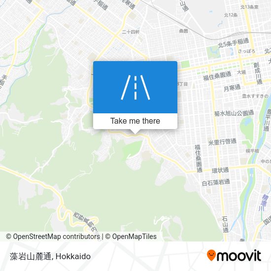 藻岩山麓通 map