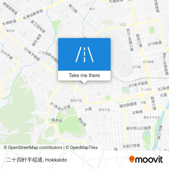 二十四軒手稲通 map