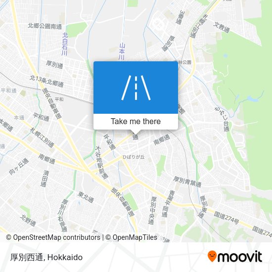 厚別西通 map