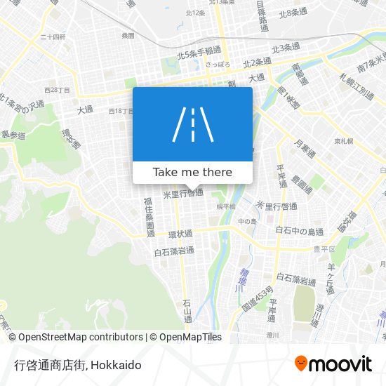 行啓通商店街 map