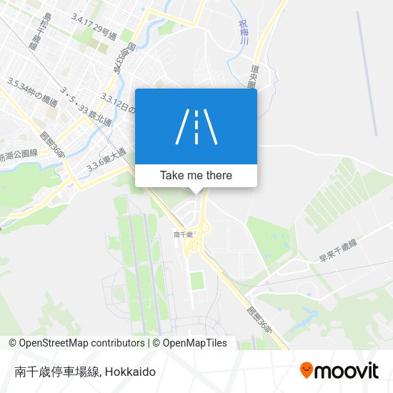 南千歳停車場線 map