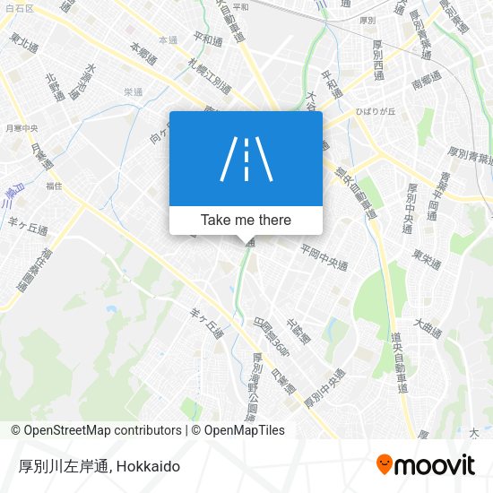 厚別川左岸通 map