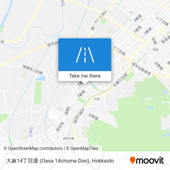 大麻14丁目通 (Oasa 14chome Dori) map
