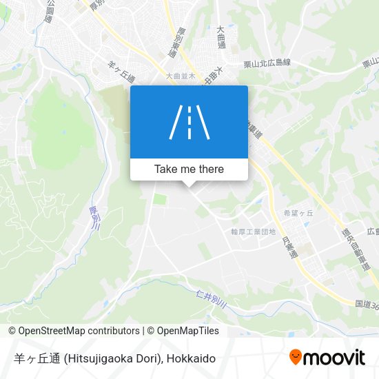 羊ヶ丘通 (Hitsujigaoka Dori) map