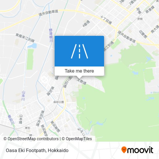 Oasa Eki Footpath map