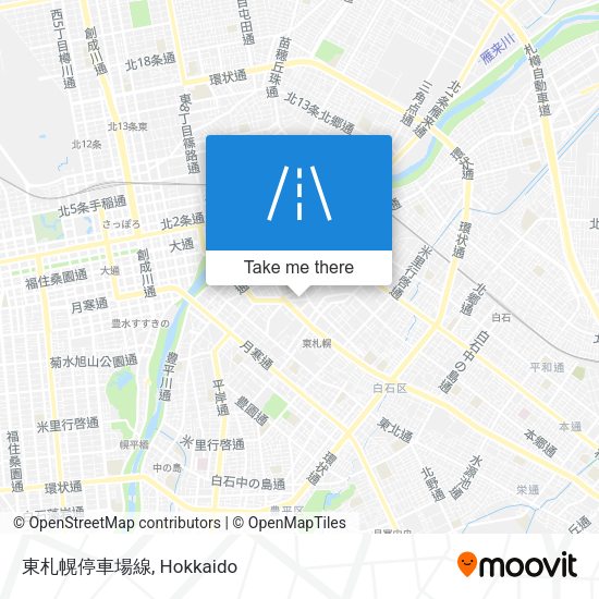 東札幌停車場線 map