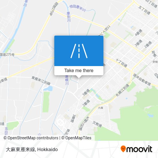 大麻東雁来線 map