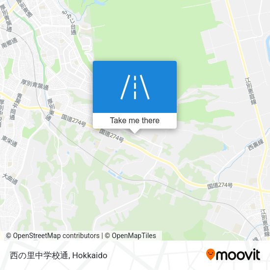 西の里中学校通 map