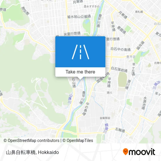 Sapporo Bicycle Bridge map