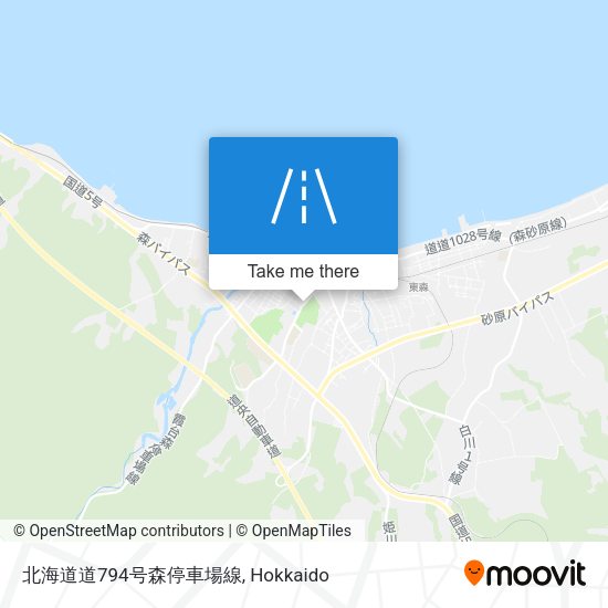 北海道道794号森停車場線 map