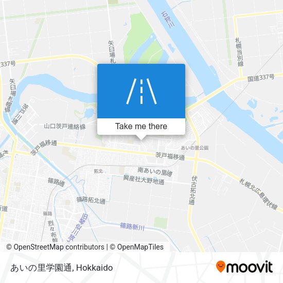 あいの里学園通 map