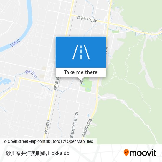 砂川奈井江美唄線 map