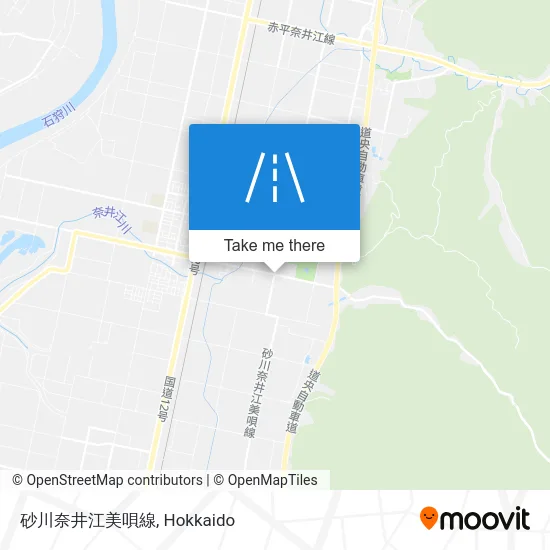 砂川奈井江美唄線 map