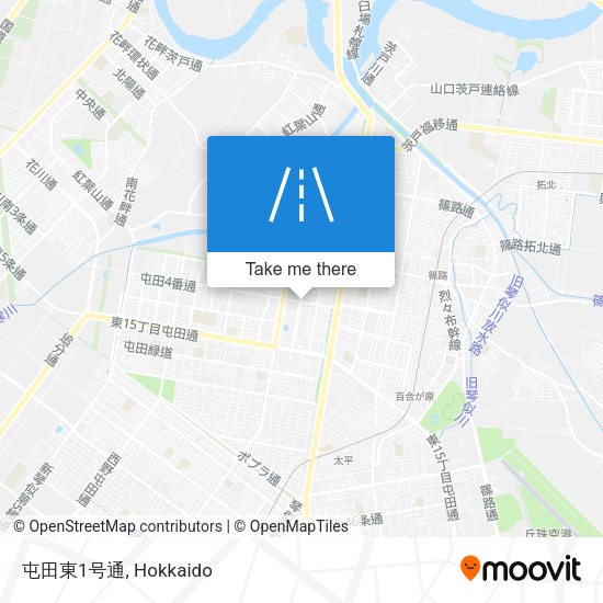 屯田東1号通 map