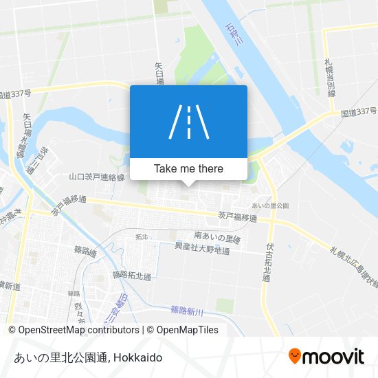あいの里北公園通 map