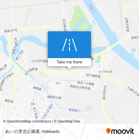 あいの里北公園通 map