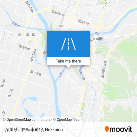 深川砂川自転車道線 map