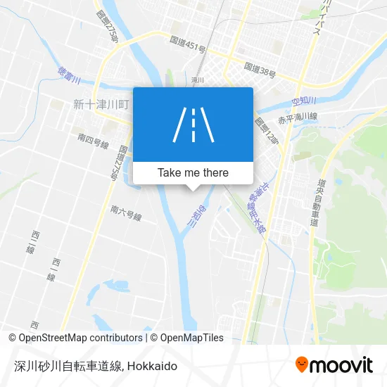 深川砂川自転車道線 map