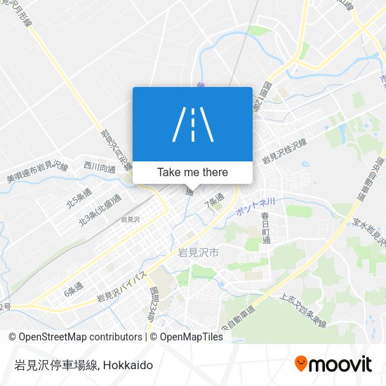 岩見沢停車場線 map