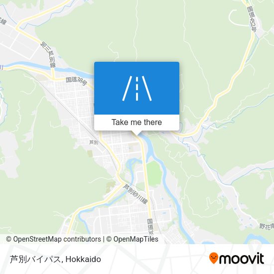 芦別バイパス map