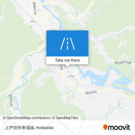 上芦別停車場線 map