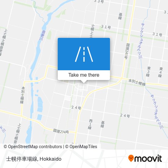 士幌停車場線 map