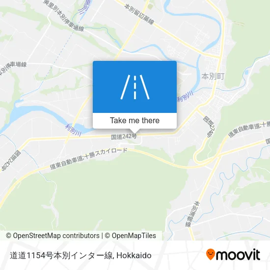 道道1154号本別インター線 map