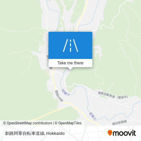 釧路阿寒自転車道線 map