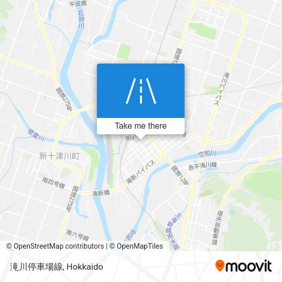 Takikawa Station Line map