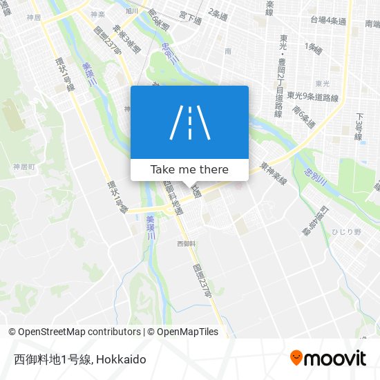 西御料地1号線 map