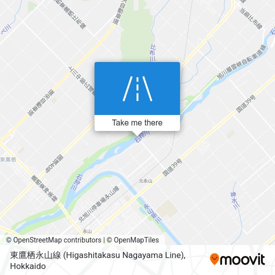 東鷹栖永山線 (Higashitakasu Nagayama Line) map