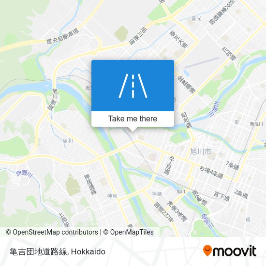 亀吉団地道路線 map