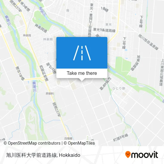 Asahikawa Medical University Front Road map